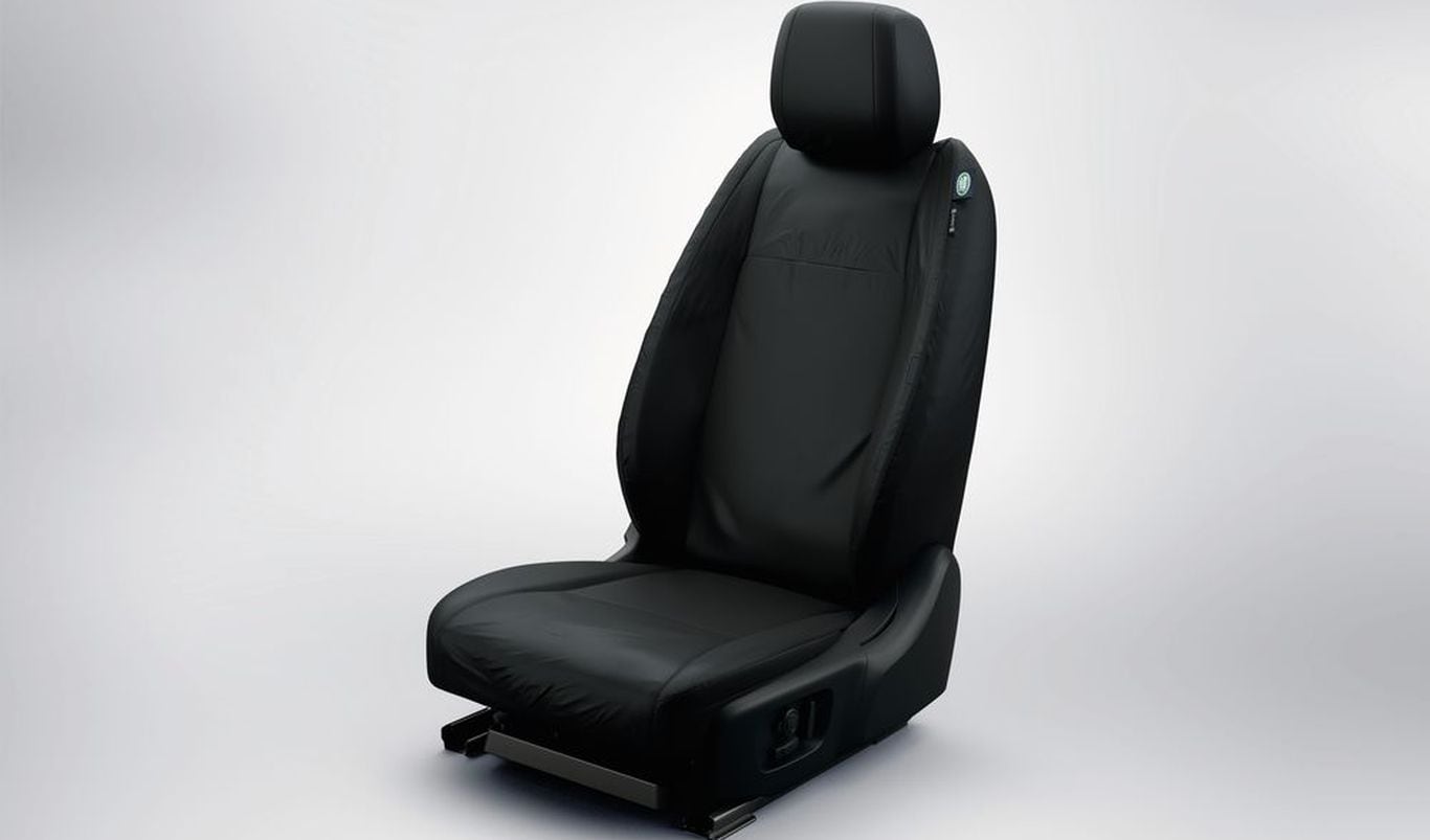 Fundas de asiento impermeables - Ebony, parte delantera  - para vehículos año modelo 20MY en adelante image
