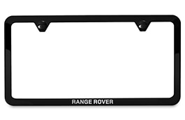 Cadre de plaque d'immatriculation mince, Range Rover au fini noir