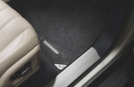 豪华地毯垫套装 - 黑檀木色，左驾车型，短轴距，带品牌标识，适用于 18 年款之前的车型 image